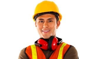 happy construction worker